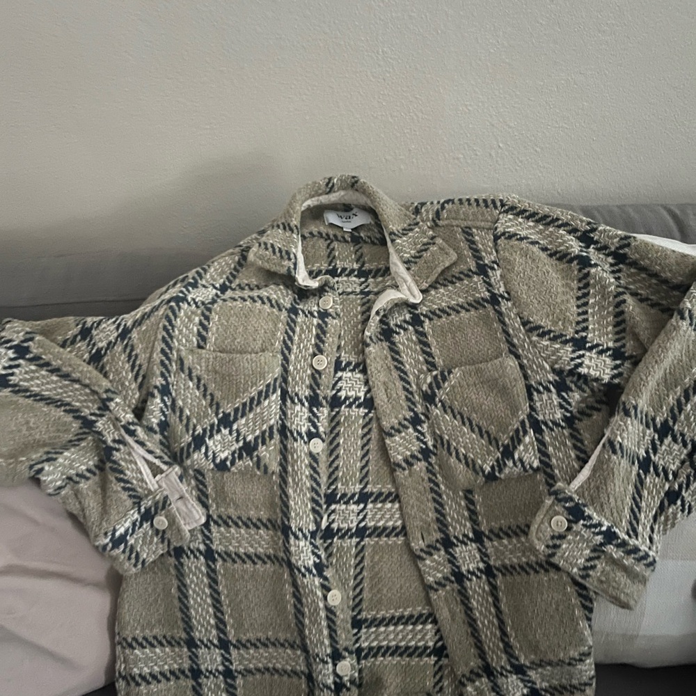 COPY - Men's Plaid Shirt - Beige and Black